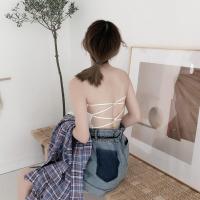 无肩带裹胸抹胸美背露肩上衣少女学生防走光打底chic新款纯色内衣