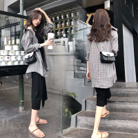 大码女装春季洋气显瘦减龄套装胖mm气质网红衬衫吊带连衣裙两件套