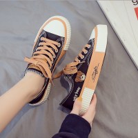 娜瑟微2021年春季新款帆布鞋女鞋小熊百搭休闲布鞋黑色春款韩版ins板鞋