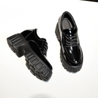 娜瑟微小皮鞋女英伦风2021新款松糕厚底内增高女鞋春季高跟鞋子单鞋