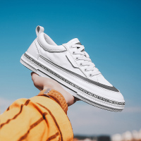 男鞋2021新款春季透气男生帆布鞋男低帮小白板鞋韩版潮流百搭潮鞋