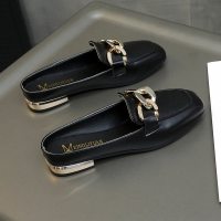 包头半拖鞋女ins潮2021年新款穆勒鞋子女外穿平底时尚方头平底鞋