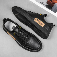 男鞋春季休闲皮鞋厨房鞋男防水防滑厨师黑色上班耐磨工作鞋潮鞋子