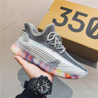 个性拼接迷彩底男鞋夏季飞织网面透气潮流运动鞋休闲百搭潮鞋