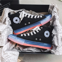 青少年港风帆布鞋男高帮滑板鞋夏天学生ins网红超火百搭潮鞋