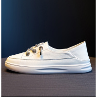 小白鞋2021新款夏季薄款浅口休闲鞋子百搭板鞋单鞋一脚蹬女鞋