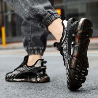 娜瑟薇男鞋夏季透气男士运动老爹跑步潮鞋秋季飞织网面网鞋