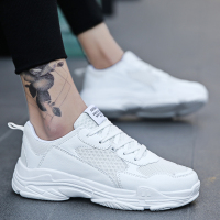 娜瑟薇秋秋季白色网面运动休闲男鞋子男士透气小白鞋老爹鞋潮鞋百搭网鞋