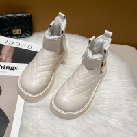 娜瑟薇雪地靴女2021年冬季新款网红雪地马丁靴加绒加厚厚底保暖鞋