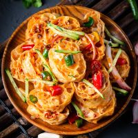 山东特产燕麦筋网红吸汁面藕圈带料包即食干货凉拌速食面筋火锅