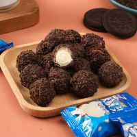 [2盒60颗]爆浆曲奇小丸子盒装爆浆巧克力年货零食5颗散装