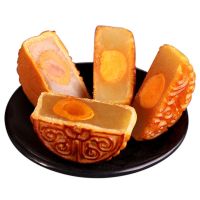 广式莲蓉味蛋黄月饼批发水果味豆沙五仁月饼