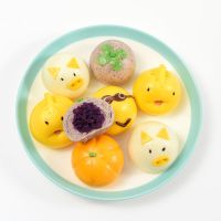 卡通包子馒头 早餐奶黄包猪猪包豆沙包早饭半成品宝宝速冻包子 卡通组合装640g克(2包)推荐
