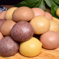 湛航 五谷杂粮馒头代餐粗粮荞麦全麦高粱玉米馒头 红高粱+荞麦燕麦+黑米各5共15个