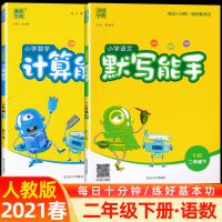 2021春通城学典 小学默写能手/计算能手二年级下册语文数学人教版 下册 计算能手北师版