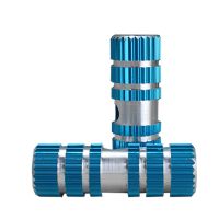 [一对价格]自行车后座脚踏山地车后脚踏板快拆脚踏杆脚踏筒载人 蓝色 加强实心版[7cm]一对 默认