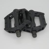 通用自行车脚蹬子山地死飞公路脚踏板铝合金防滑滚珠脚踏单车配件 普通塑料款黑色