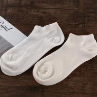 短袜袜子女袜四季潮流短袜纯棉运动韩版百搭青春高质量 纯棉短袜[5双装] 彩边[纯白色]