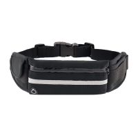 迷你贴身男女通用运动跑步包隐形手机包骑行防水透气带耳机孔腰包 防水款黑色