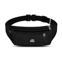 跑步腰包男女士运动手机包收钱零钱生意腰包防盗健身腰带轻薄防水 黑色