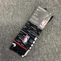 19科比aj飞人纯棉精英中长筒防滑缓震篮球袜吸汗热火韦德球袜 奇才黑色