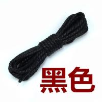 买二双 送一双 三股鞋绳打蜡皮鞋带圆粗0.35cm 高帮 军靴 马丁鞋 黑色 60cm