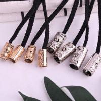 女士扁形绒面靴子绳高筒靴绑腿鞋带神器过膝靴长系带固定长靴美观 金属头[4个金色]