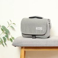 相机包单反单肩便携微单文艺男女防水摄影700D80D200DM6800D 质感灰 小号