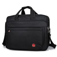 手提包男商务公文包男士包包单肩斜挎包大容量牛津布包出差帆布包 宽40高30厚20cm