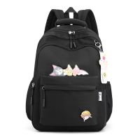 韩版2021新款儿童书包女小学生初中生高中生大容量防水双肩背包女 黑色