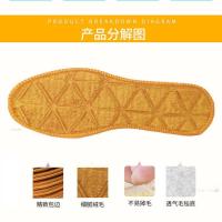 棉鞋垫加绒加厚防臭透气吸汗毛绒冬季柔软舒适保暖防寒鞋垫子 压花保暖防臭款[2双装] 35