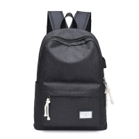 双肩书包男大高中学生女双肩电脑包大容量旅行男士单肩背包小包 黑色
