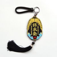 创意卡套硅胶市民卡一卡通厂牌古风装电梯公交卡学生饭卡卡套挂绳 黑色锦衣卫 单个卡套