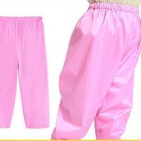 迪士尼儿童裤子男女童宝宝小孩幼儿园小学生防水裤雨裤 粉色雨裤 S :2-3岁