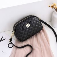 包包女2021新款女包ins单肩斜挎包潮女学生韩版百搭高级感背包女 黑色