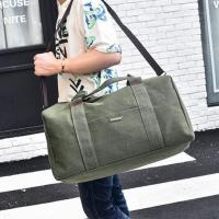 帆布旅行包男士背包行李包手提包户外运动健身包装衣服大包旅游包 军绿0612#