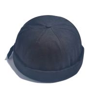 瓜皮帽春夏新款复古流氓雅痞帽子女潮痞子寸头潮日系嘻哈地主帽男 光板黑色