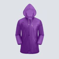 牛筋防水雨衣单独上衣男女户外农用美团外卖分体骑行漂流雨衣单件 牛筋上衣紫色(纽扣+拉链) 均码(身高172cm以下)
