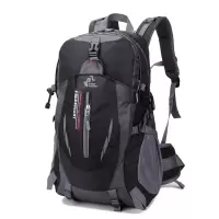 [店主主推]户外运动40L登山包双肩背包夜市潮流旅行包学生书包 黑色