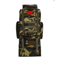 100l高品质户外运动登山包迷彩野营背包收缩书包拉链尼龙布 黑色