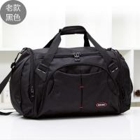 大容量男士黑色出差行李包手提单肩斜跨旅行包旅游包出行包旅行袋 黑色 大