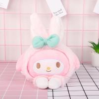 趴姿娃娃Kitty 凯蒂猫布丁玉桂狗美乐蒂情侣双子星蛋黄哥毛绒公仔 美乐蒂 约20cm