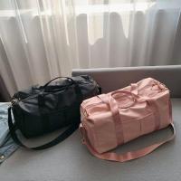 包包女2019新款欧美托特大容量牛津布手提包单肩防水尼龙包旅行包 黑色-QBD 大