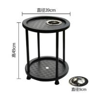 麻将机配件茶几麻将馆塑料圆形小茶几杯水架棋牌室水架烟灰缸 圆茶几1只