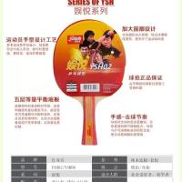 乒乓球拍成人学生套装比赛训练YSH02双面反胶横直拍 长柄1支+1球+拍包