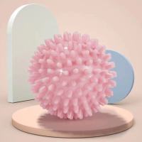 泡沫轴肌肉放松器瘦腿神器按摩滚轴狼牙棒瑜伽柱琅琊滚轮健身器材 筋膜球[凤仙粉]