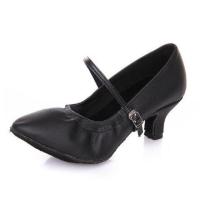 摩登舞鞋女式中跟软底跳舞鞋交谊舞银色舞蹈鞋女成人高跟软底黑色 软摩登黑色5厘米跟 牛皮毛底 40