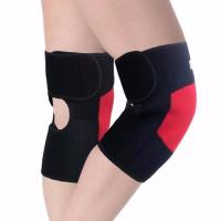 自发热护膝男女通用防寒保暖磁疗热敷老寒腿运动高弹力护膝 红色