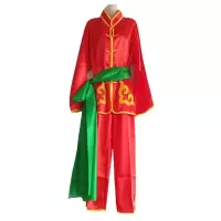 秧歌服男新款锣鼓队服舞蹈演出服中老年打鼓服秧歌扇子舞龙舞狮服 祥云秧歌服红色 XL