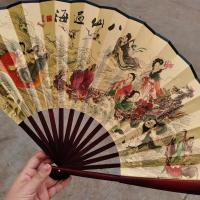 十寸折扇八仙过海扇子中国风工艺单应用圈不古典娟布扇子蓬莱